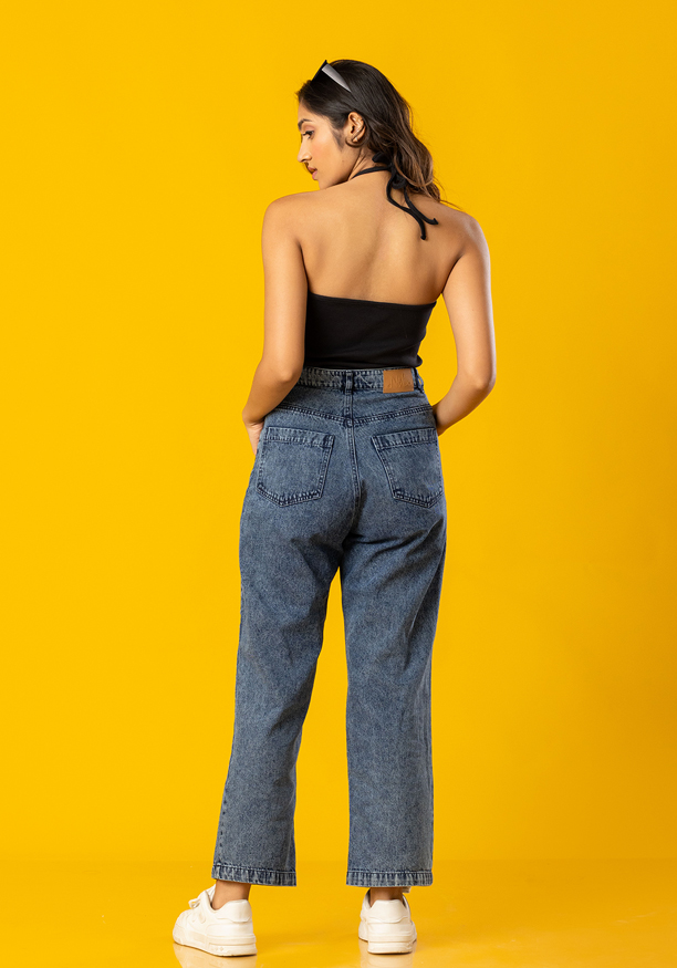 ISSABEL HALTER NECK BLACK  TOP